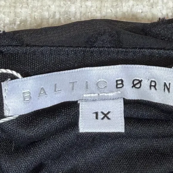 NWT Baltic Born Women Black Evelyn Smocked Maxi Dress Long Sleeve Romantic - Picture 3 of 12